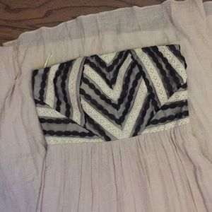 Cream strapless maxi dress